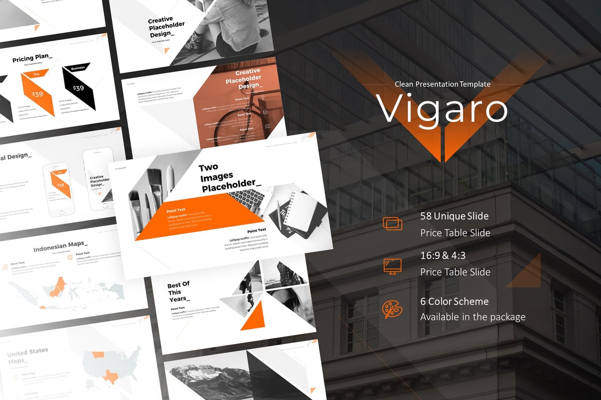 Template Presentasi PowerPoint Vigaro yang Elegan dan Fleksibel