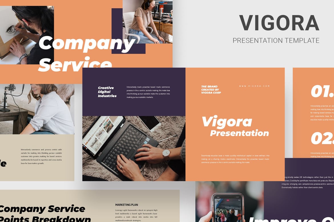 Vigora - Template Presentasi Digital Kreatif untuk PowerPoint
