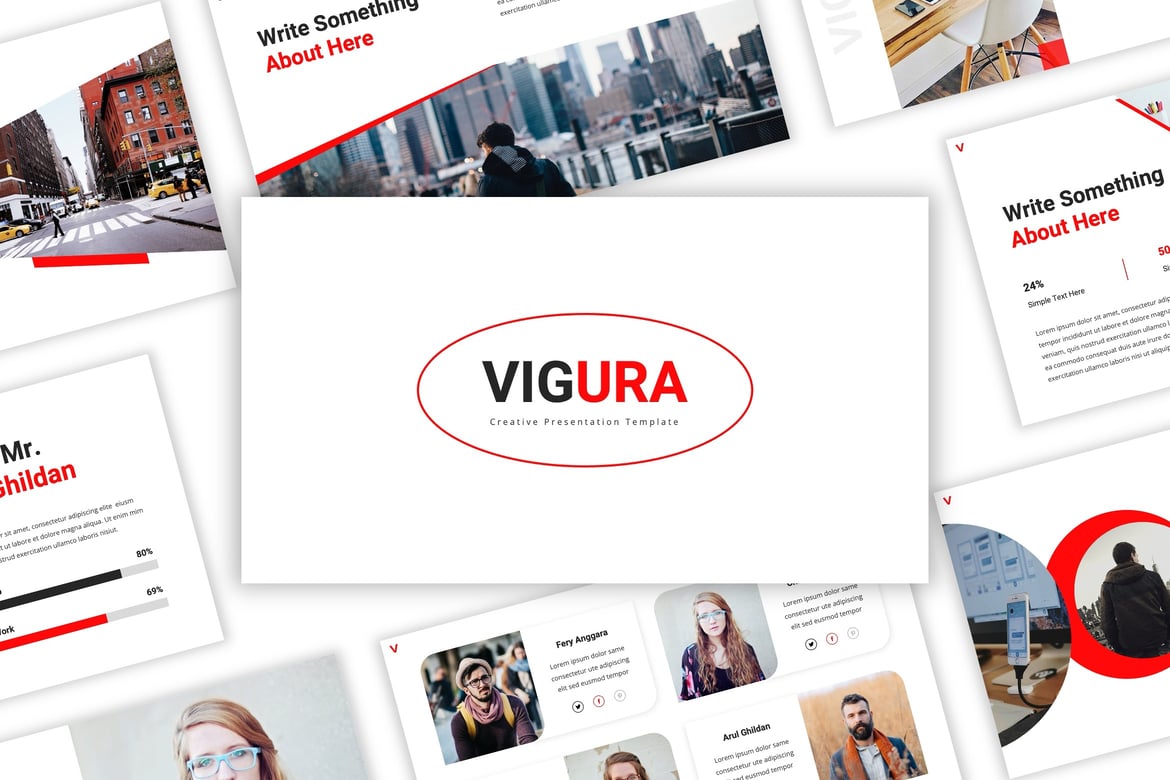 Vigura - Template PowerPoint Kreatif yang Menarik