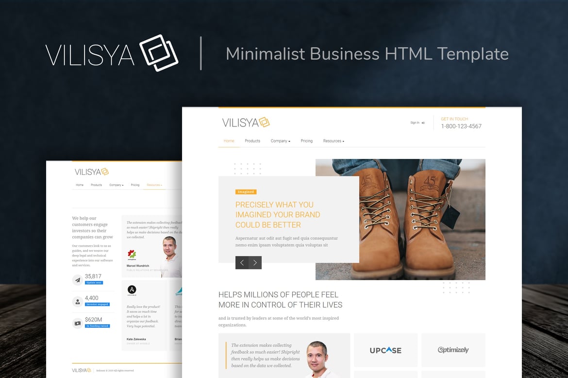 Vilisya - Template Website Bisnis Minimalis yang Elegan