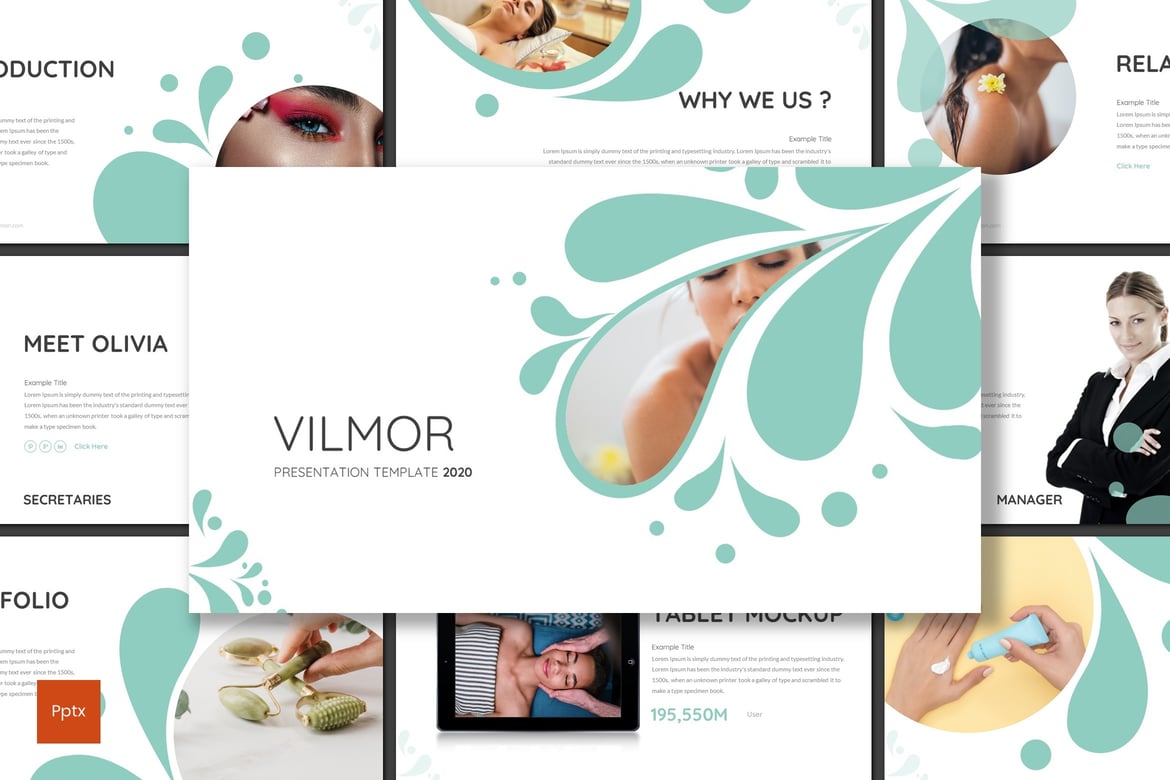 Vilmor - Template Powerpoint Spa yang Elegan dan Kreatif