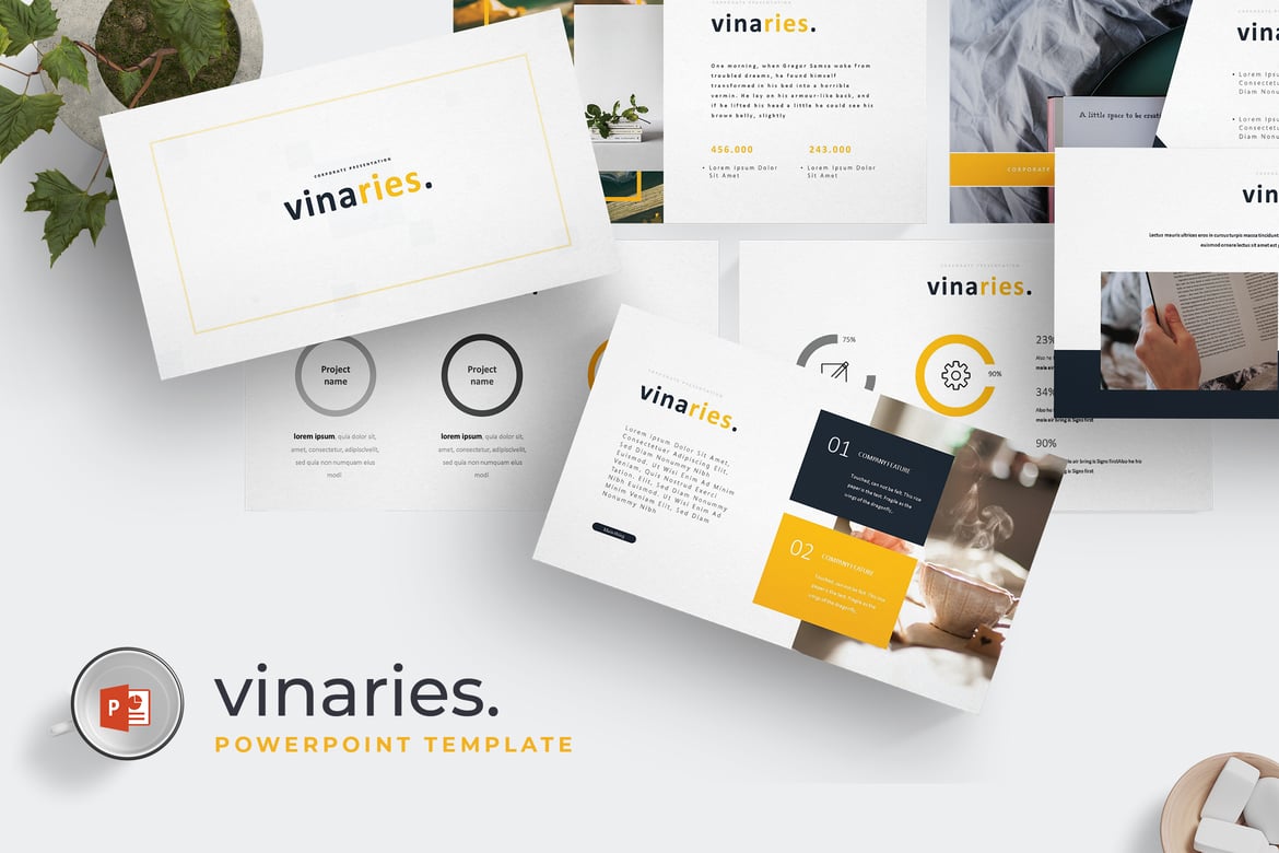Vinaries - Template Powerpoint Serbaguna yang Menarik