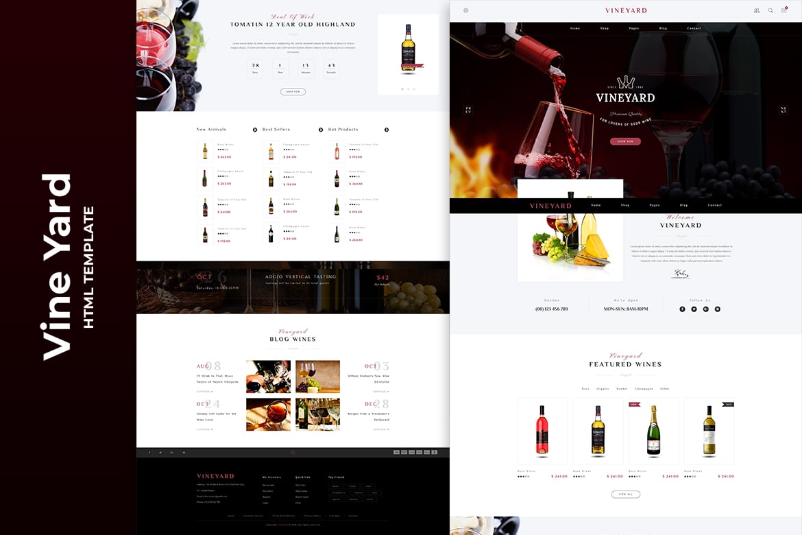 Template Website Kebun Anggur yang Menarik dan Fungsional