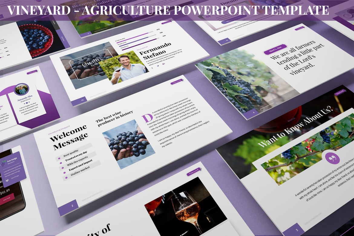 Template Presentasi PowerPoint Berkualitas untuk Sektor Pertanian