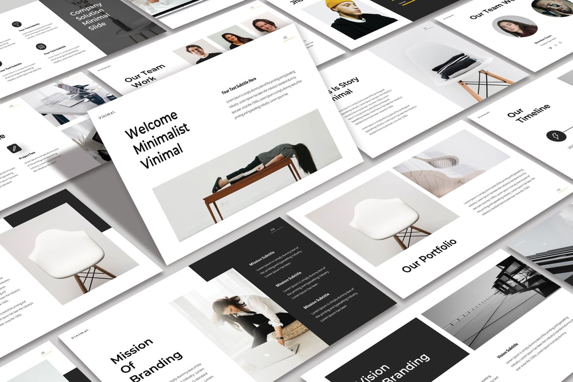 Template Powerpoint Vinimal: Kreatif dan Modern untuk Presentasi Anda