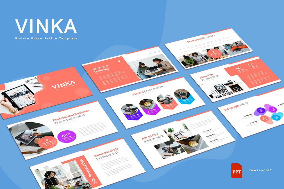 Vinka - Template Powerpoint Serbaguna yang Menarik