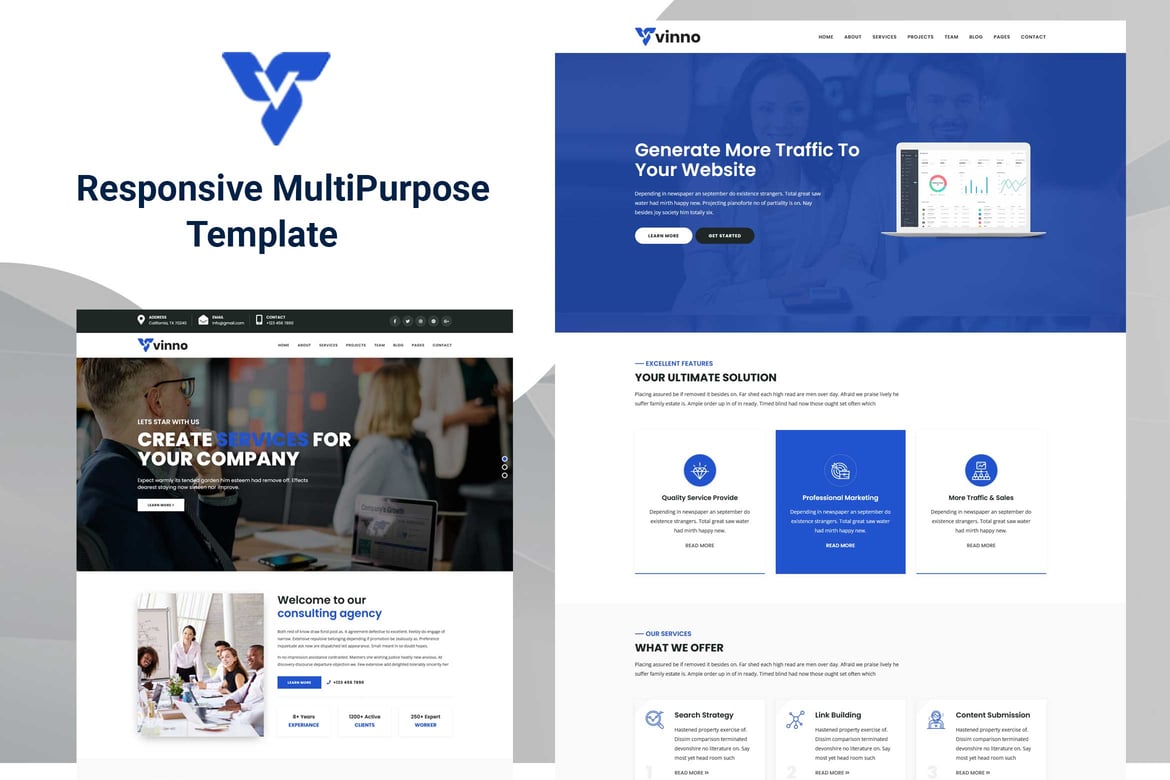 Vinno - Template Website Bisnis HTML5 Modern dan Responsif
