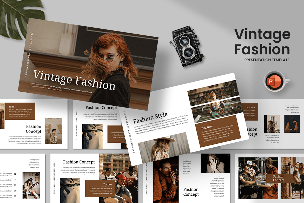 Template PowerPoint Fashion Vintage yang Menarik dan Profesional