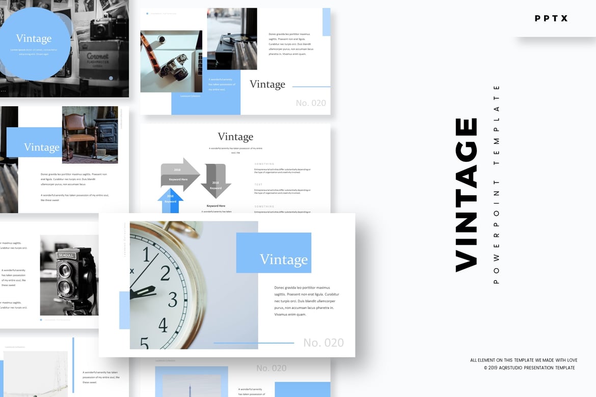 Template Presentasi PowerPoint Bergaya Vintage