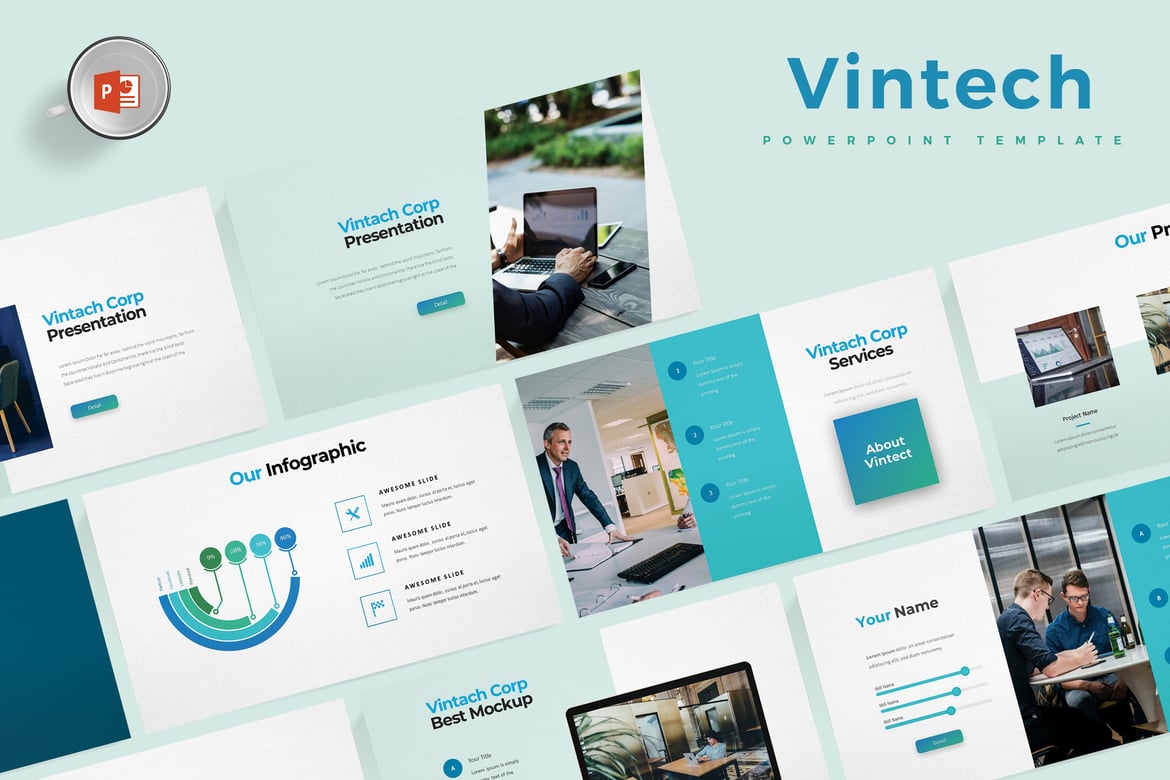 Vintech - Template Presentasi PowerPoint yang Serbaguna
