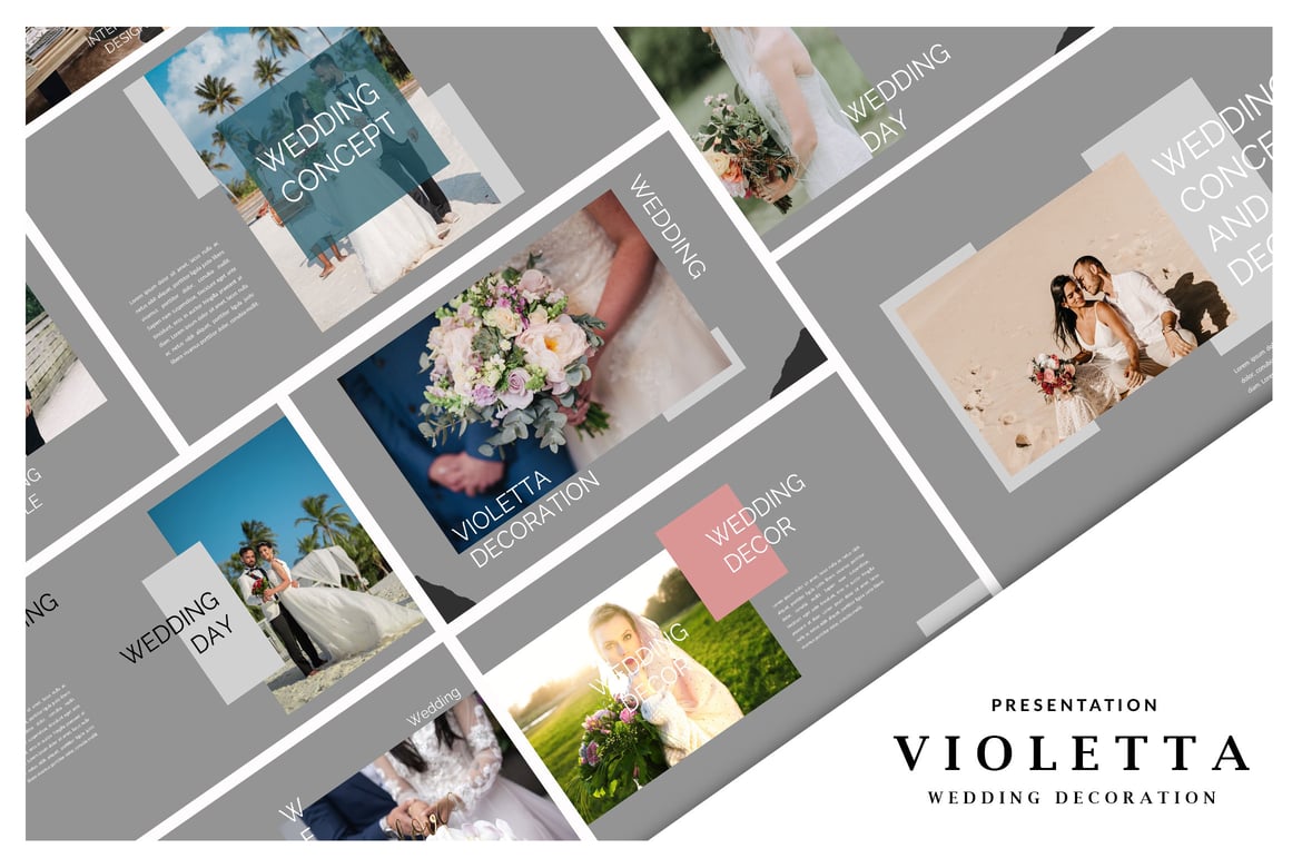 Template Presentasi Pernikahan Violetta - Desain Menawan untuk Momen Spesial Anda