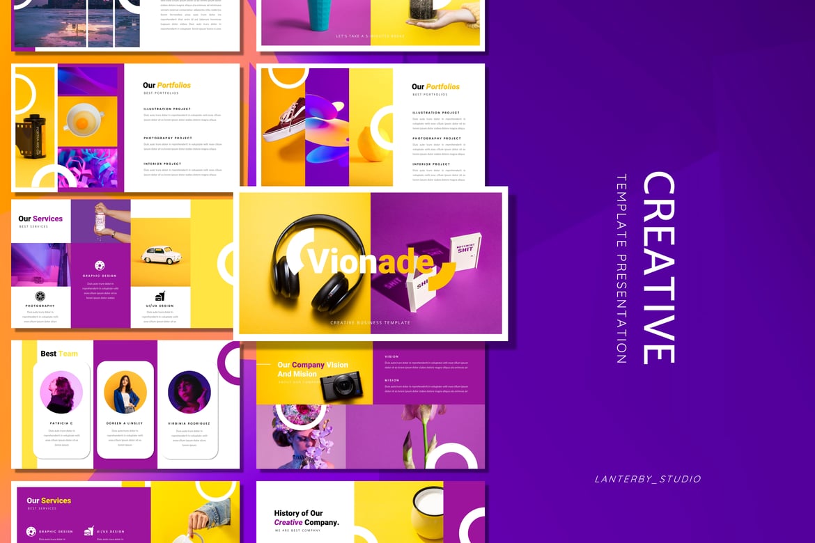 Vionade - Template PowerPoint Kreatif untuk Bisnis Anda