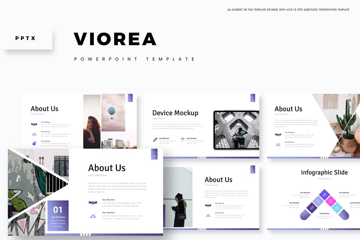 Viorea - Template PowerPoint Serbaguna yang Menarik