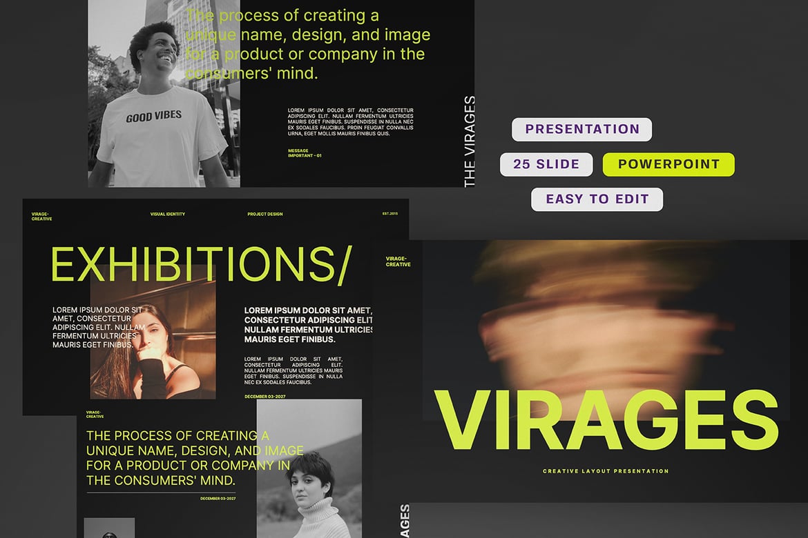 Template Presentasi PowerPoint Virages yang Serbaguna dan Elegan