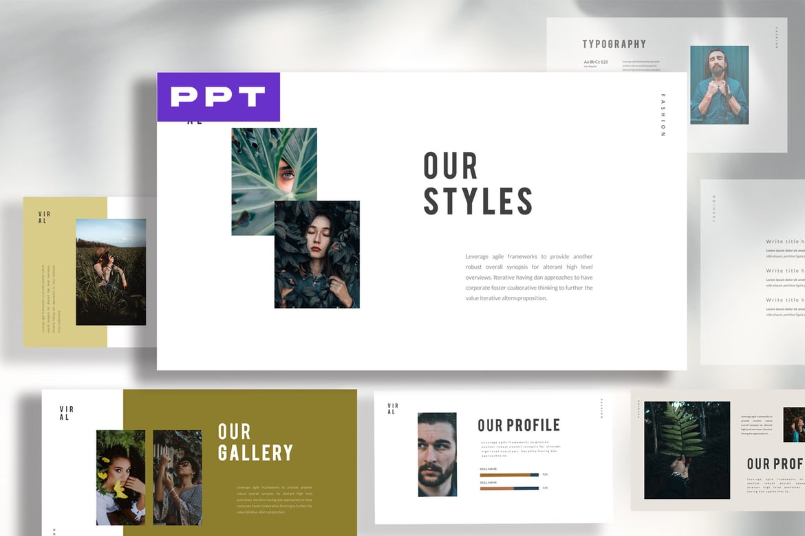 Template Presentasi Fashion Viral yang Modern dan Minimalis