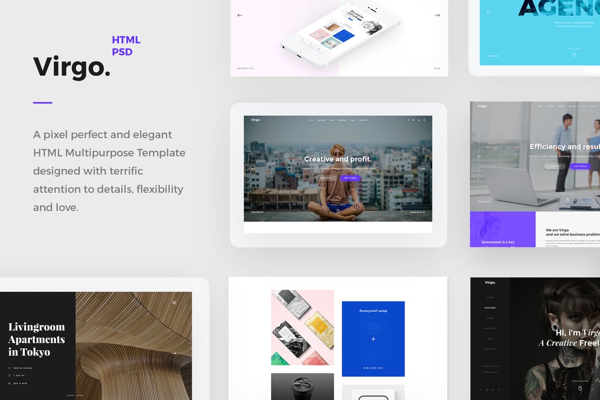 Virgo - Template Website HTML Serbaguna yang Kreatif dan Elegan