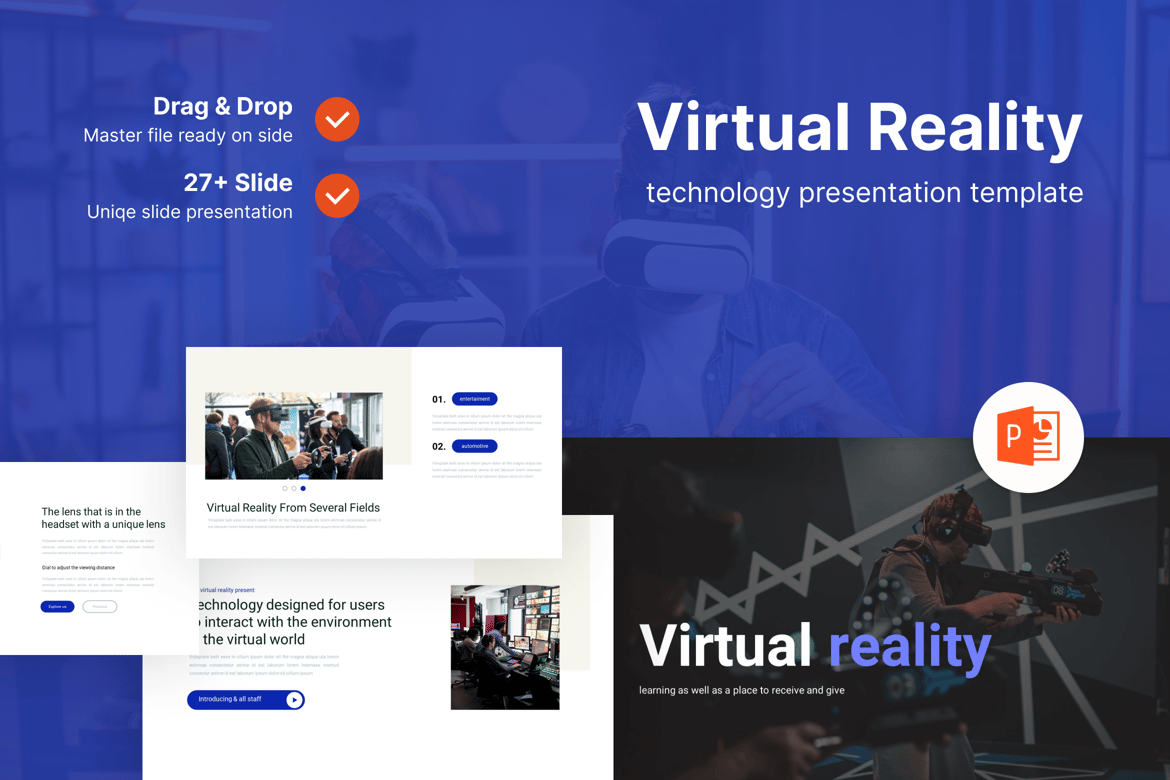Template Powerpoint Virtual Reality – Teknologi Masa Depan yang Menarik