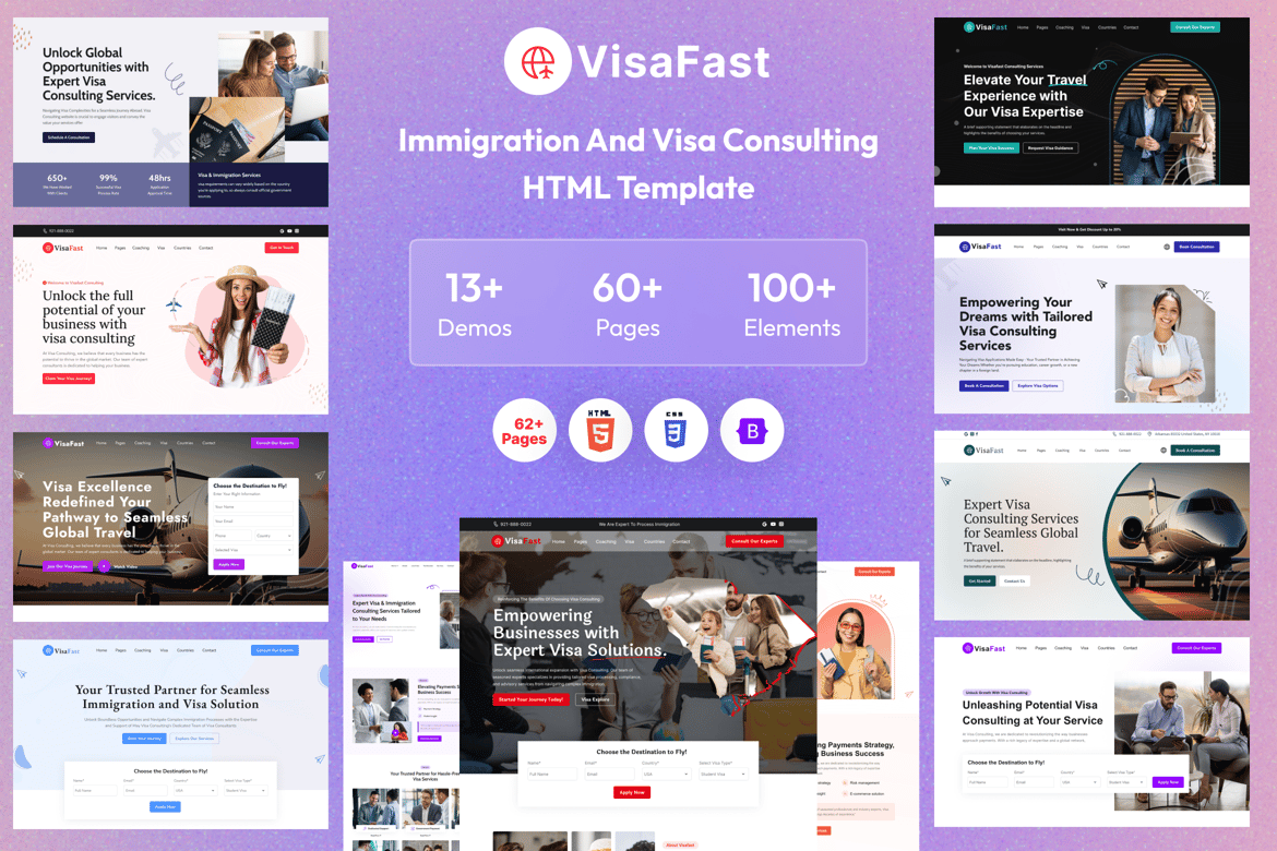 Template Website Visafast - Konsultasi Imigrasi & Visa yang Profesional