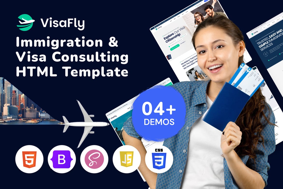VisaFly - Template Website Konsultasi Imigrasi dan Visa yang Profesional
