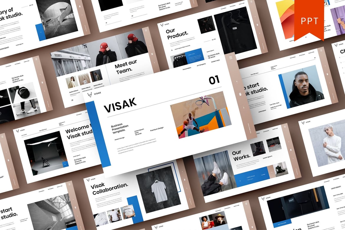Template Presentasi Bisnis Visak – Solusi PowerPoint Profesional