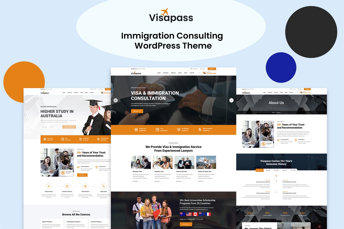 Visapass – Tema WordPress Konsultasi Imigrasi yang Efektif