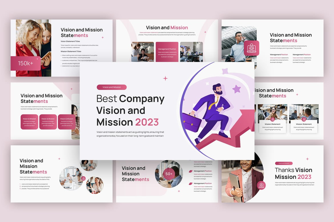 Template PowerPoint Visi dan Misi yang Modern dan Profesional
