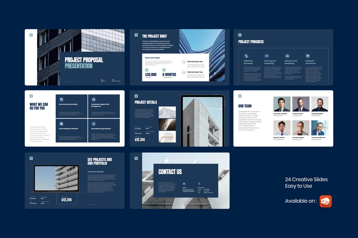 Template PowerPoint Proposal Bisnis Vision yang Menarik