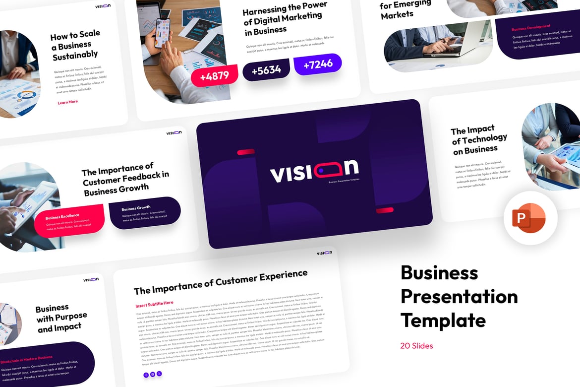 Template Presentasi Kreatif Vision untuk Bisnis Anda
