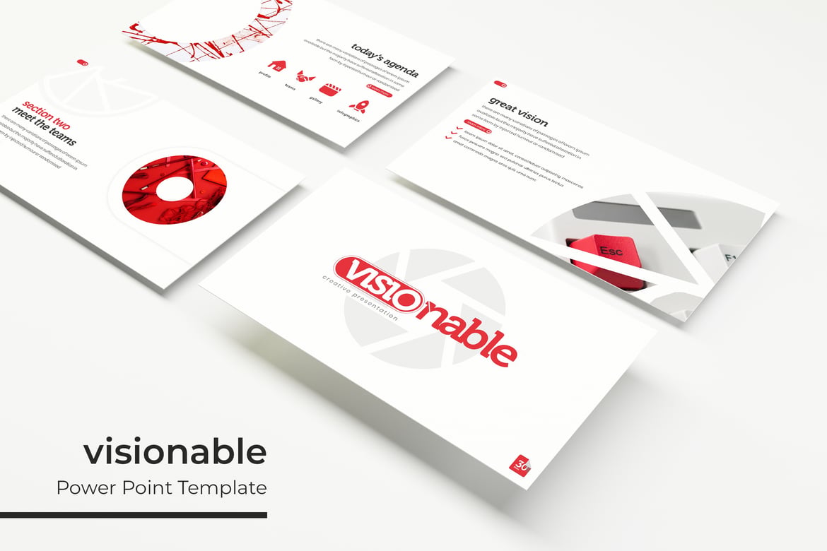 Template PowerPoint Visionable - Solusi Presentasi Menarik