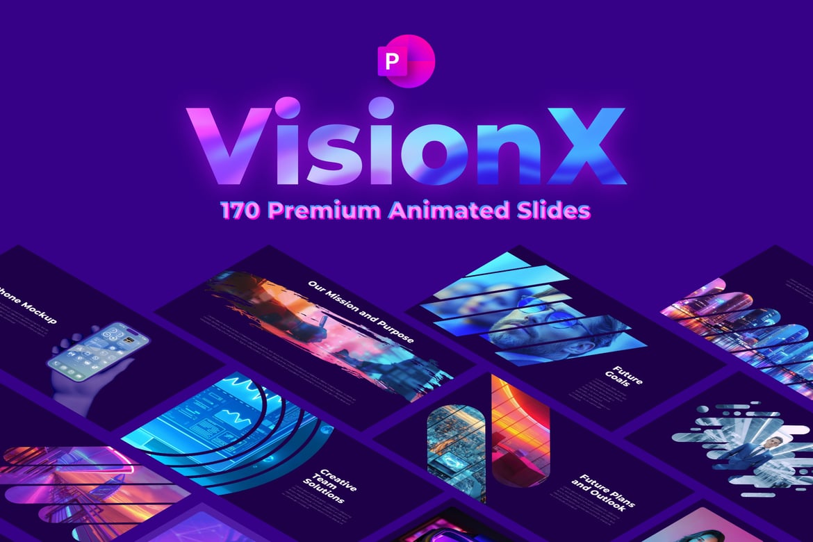 Template PowerPoint Animasi VisionX untuk Presentasi Profesional