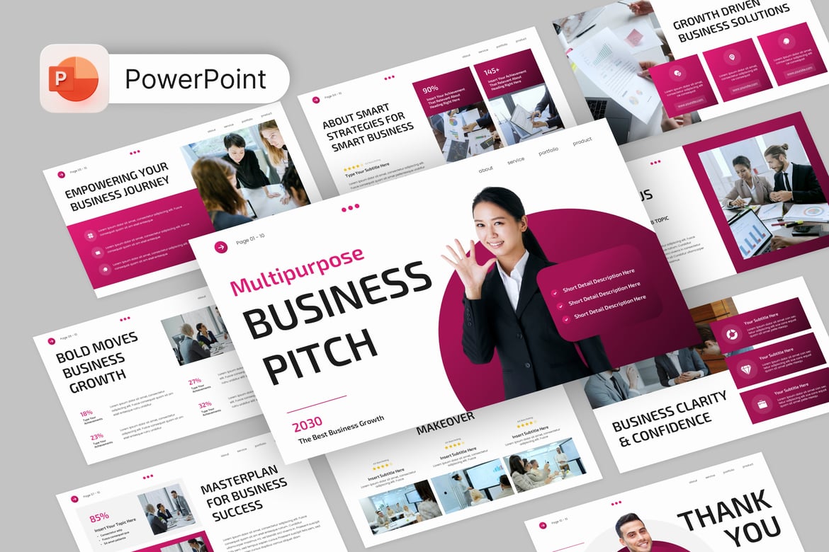 Template PowerPoint Visiora untuk Presentasi Bisnis yang Menarik