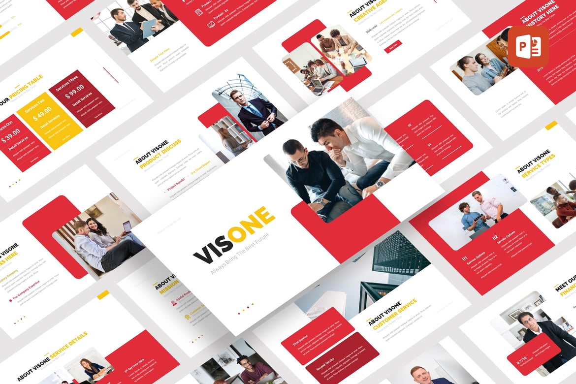 Visone - Template PowerPoint Kreatif untuk Bisnis yang Menarik