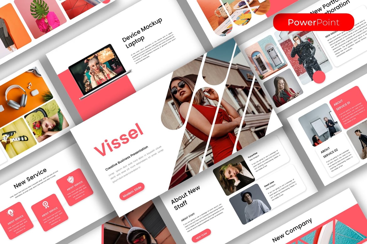 Vissel - Template PowerPoint Bisnis Kreatif yang Menarik