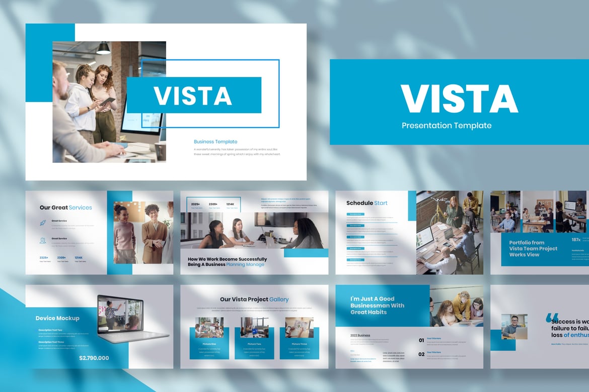 Template Presentasi PowerPoint Vista - Solusi Kreatif untuk Bisnis Anda