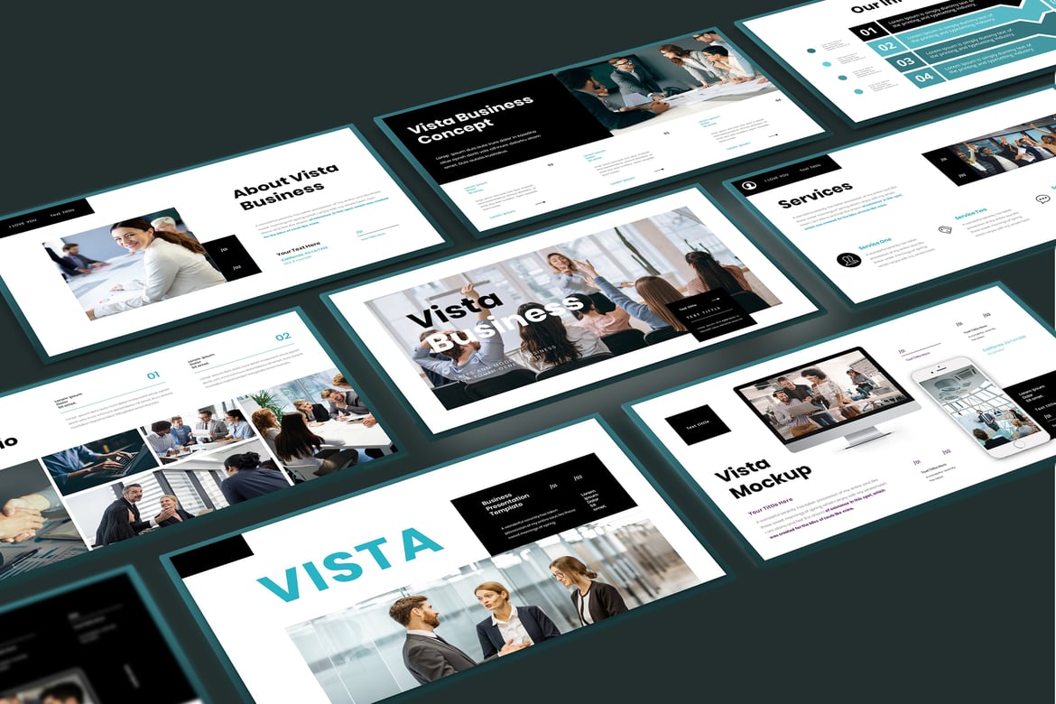Template Presentasi PowerPoint Vista - Solusi Kreatif untuk Bisnis Anda