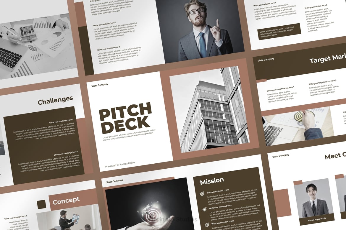 Vista - Template Presentasi Pitch Deck yang Modern