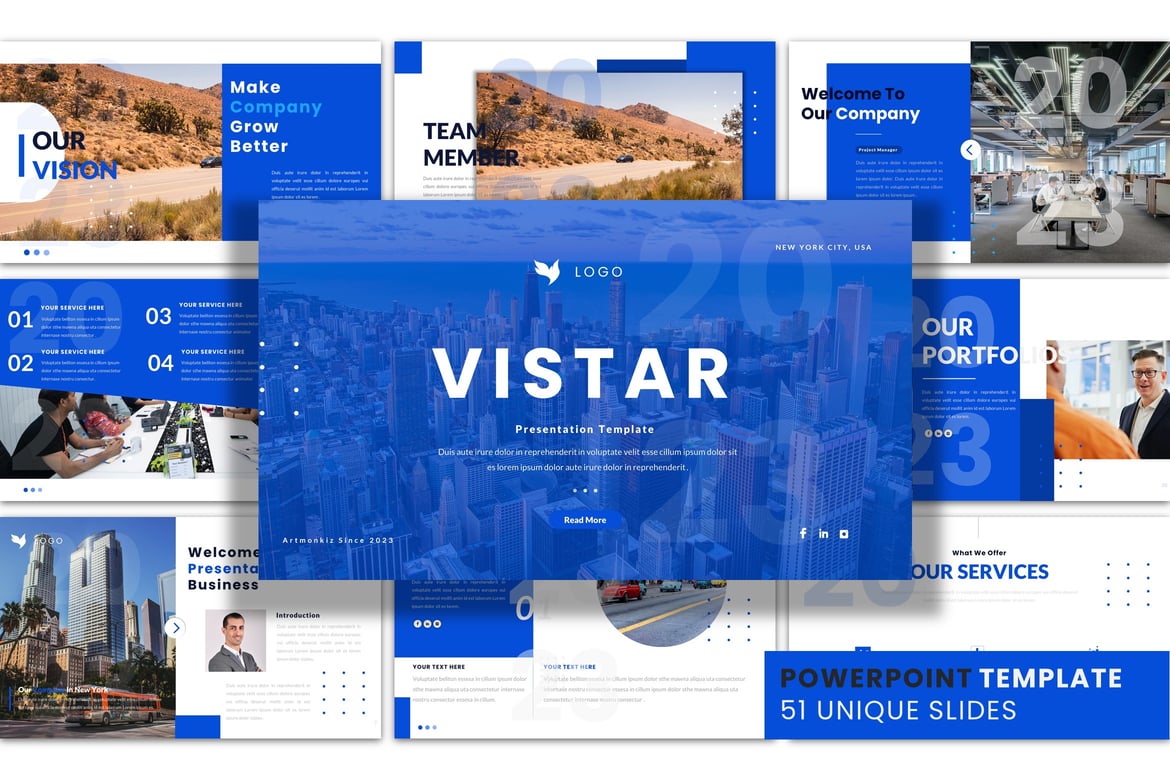 Vistar - Template Presentasi PowerPoint yang Menakjubkan
