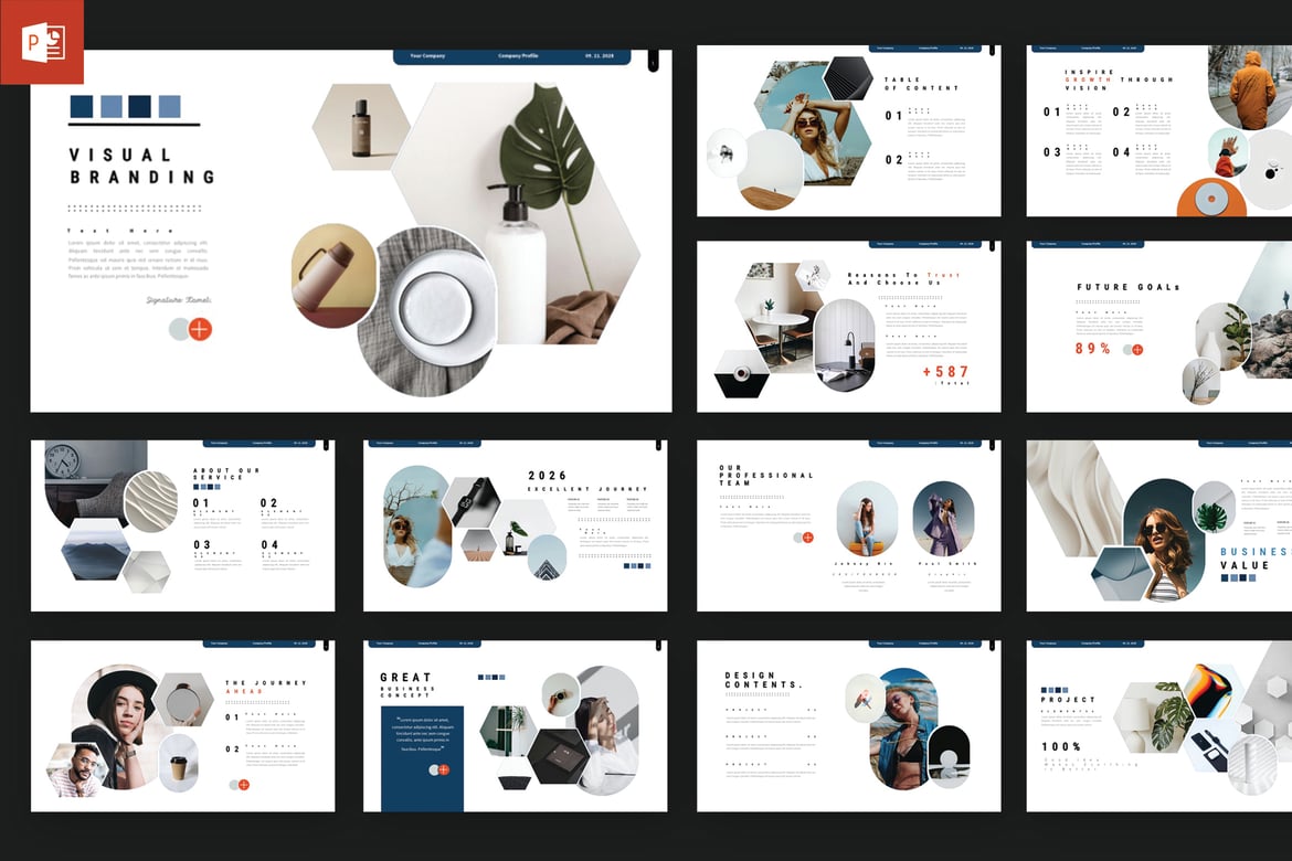 Template Presentasi PowerPoint untuk Branding Visual yang Menarik