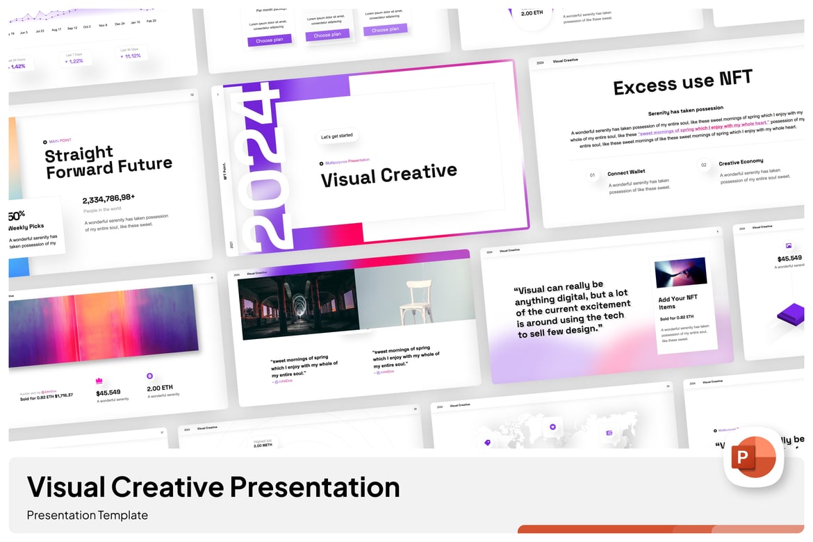 Template Presentasi PowerPoint Visual Creative yang Memukau