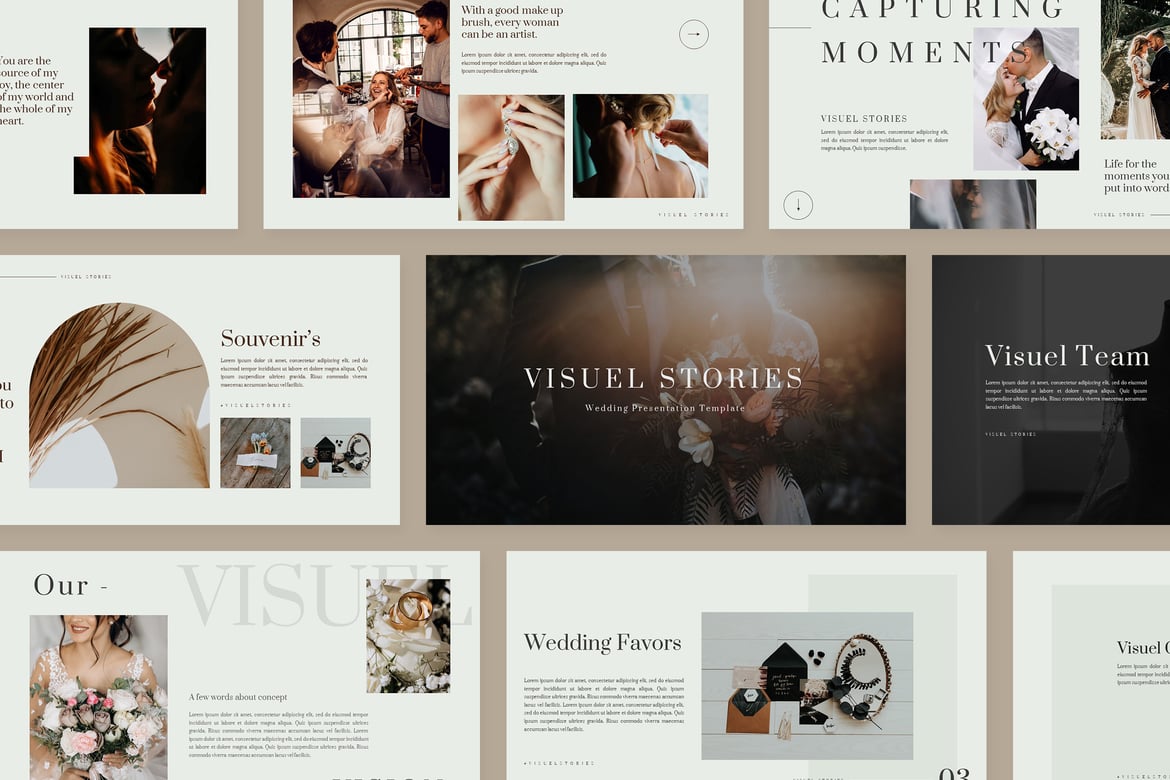 Template Presentasi Pernikahan Visuel - PowerPoint Kreatif