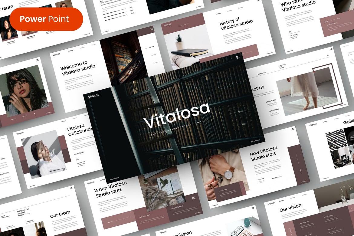 Vitalosa – Template PowerPoint Bisnis yang Menarik