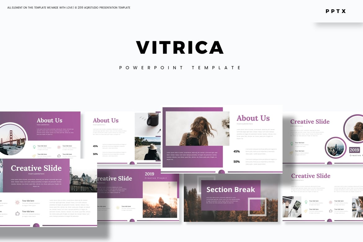 Template PowerPoint Vitrica - Solusi Presentasi Profesional