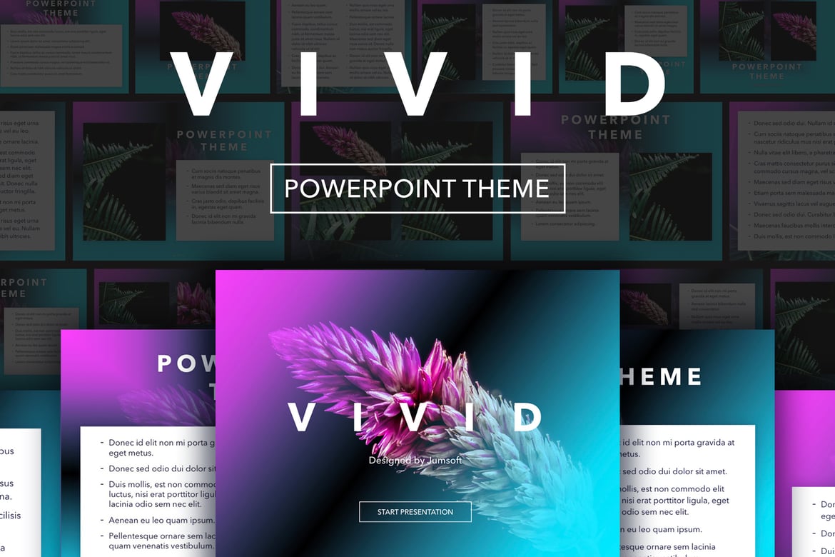 Template PowerPoint Vivid yang Menarik dan Profesional