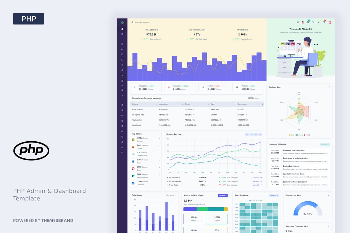 Vixon - Template Admin & Dashboard PHP Terbaik