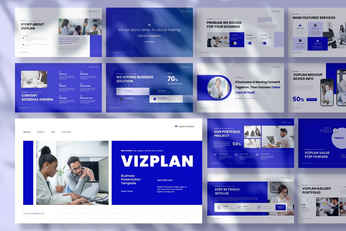 Vizplan - Template PowerPoint Bisnis Profesional