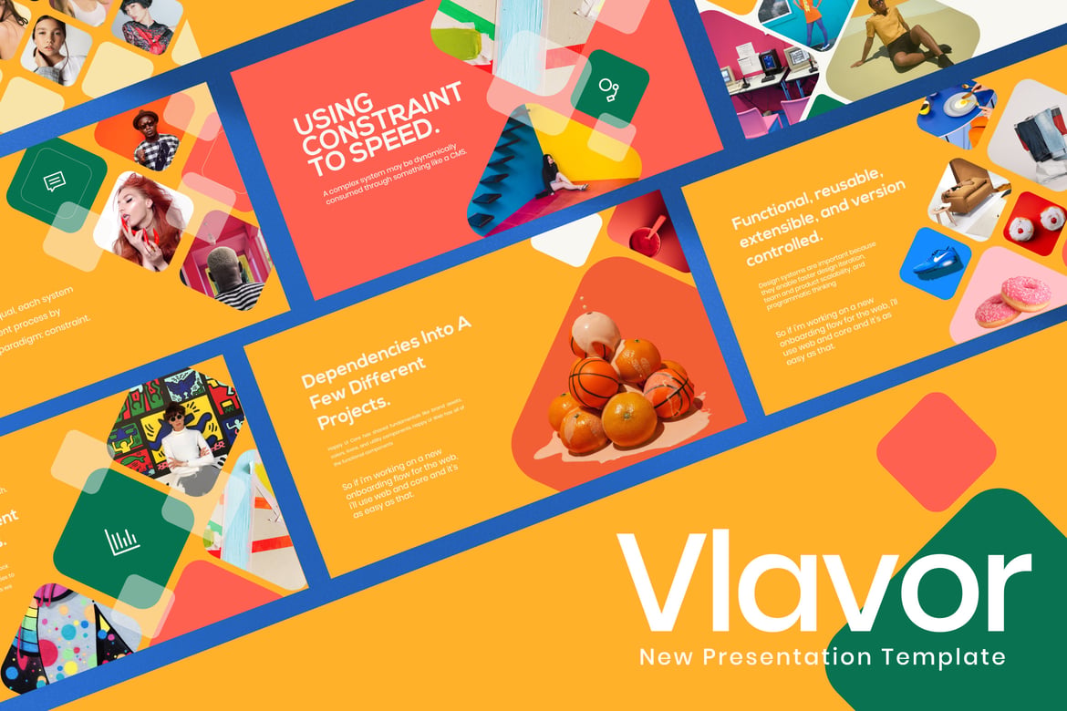 Template PowerPoint Kreatif Vlavor - Presentasi Menarik dan Modern