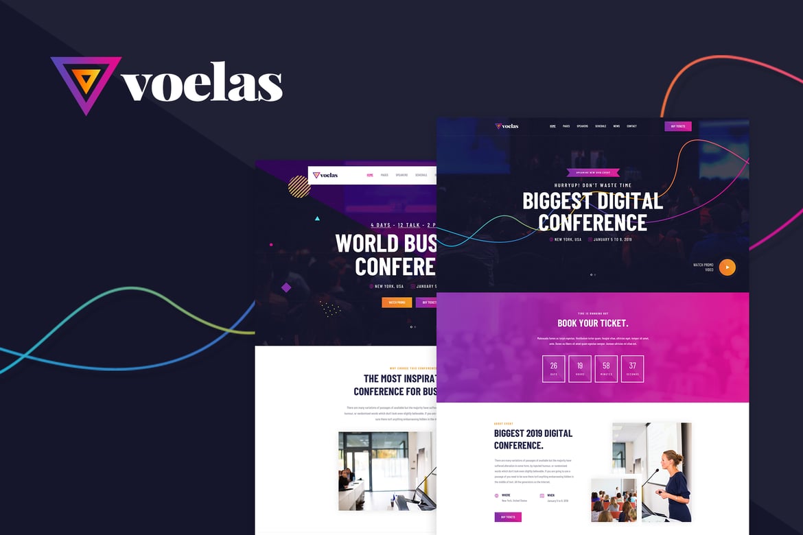 Voelas - Template Website untuk Event & Konferensi yang Responsif