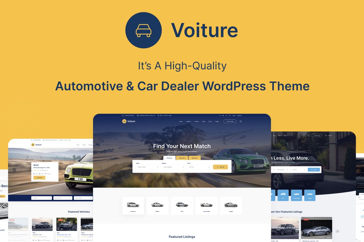 Voiture – Tema WordPress untuk Dealer Mobil dan Otomotif yang Mudah Digunakan