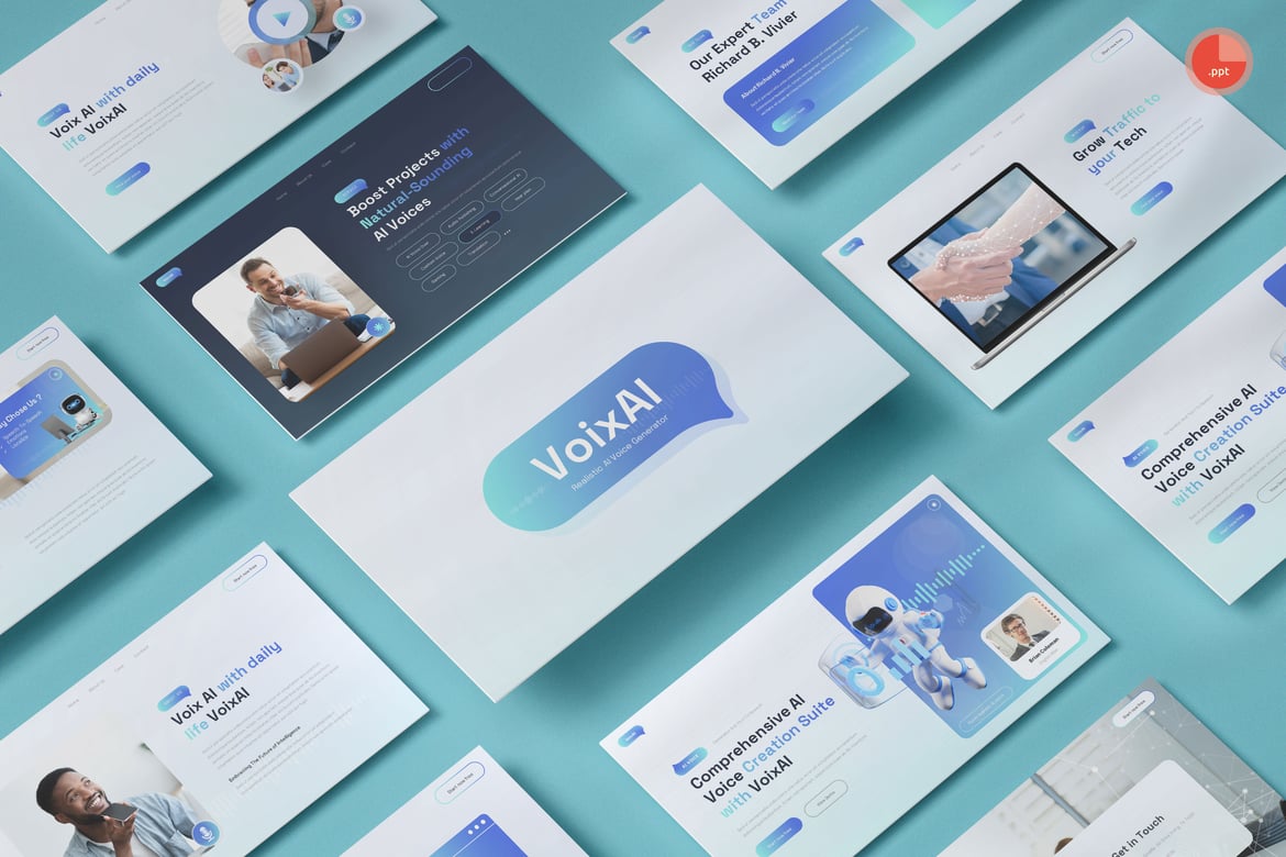 VoixAI - Template Presentasi Suara AI untuk PowerPoint yang Menarik