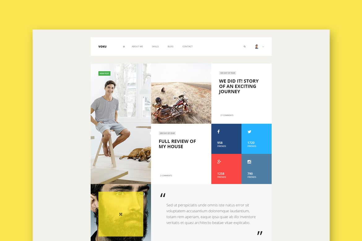 Voku - Template Website Portofolio dan Blog yang Minimalis dan Responsif